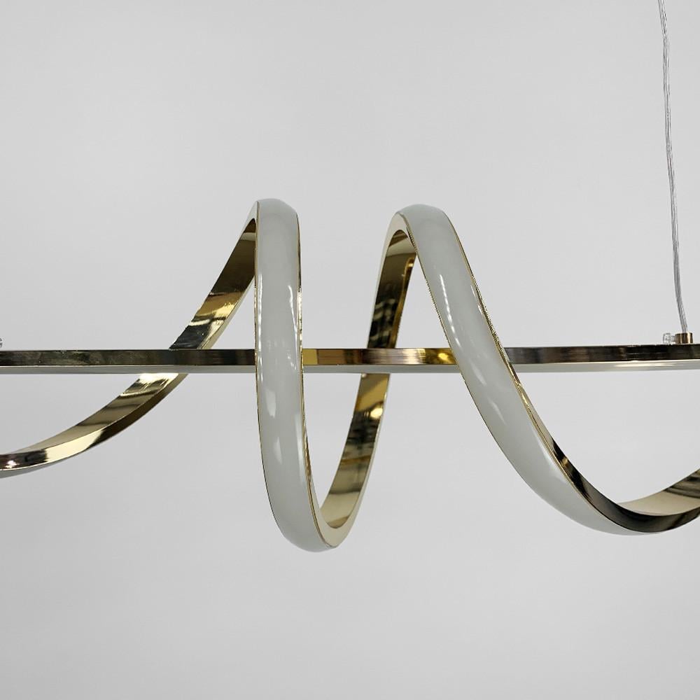 Люстра видовжена Wave 100 см Золотий (K 23 GD) - фото 6