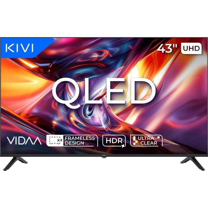 Телевизор Kivi 43U9000HB 43" QLED 4K UHD VIDAA LAN Wi-Fi Black