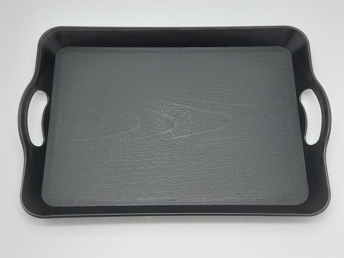 Поднос пластиковый прямоугольный для столовой 42х28/35х24х3,5 см (20129) - фото 4