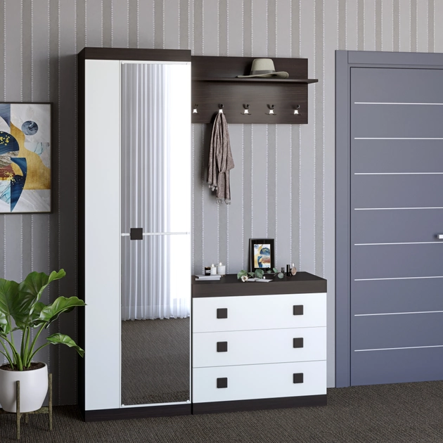 Прихожая Эверест Соната-4 комплект Венге/Белый (ЕВ20587)