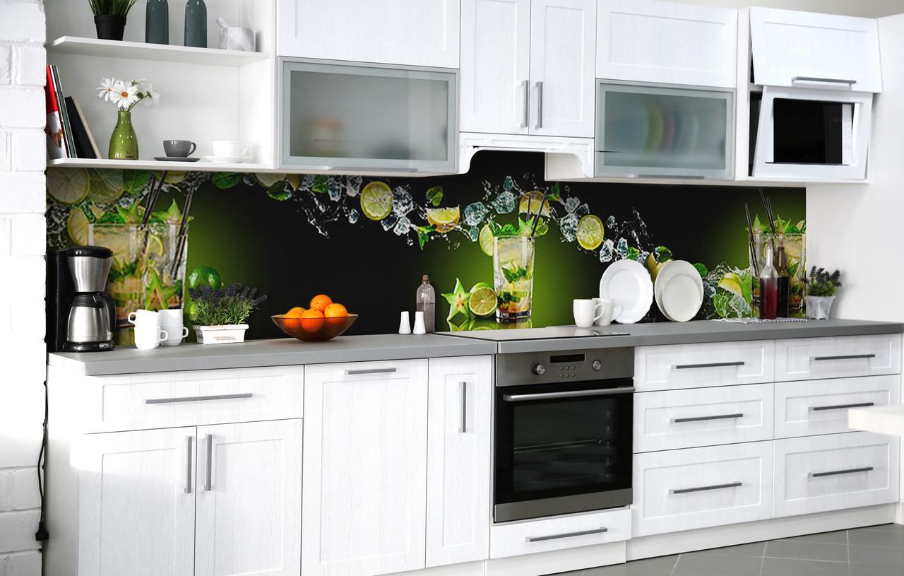 Кухонный фартук Холодный лимонад виниловый самоклеющийся 60х300 см