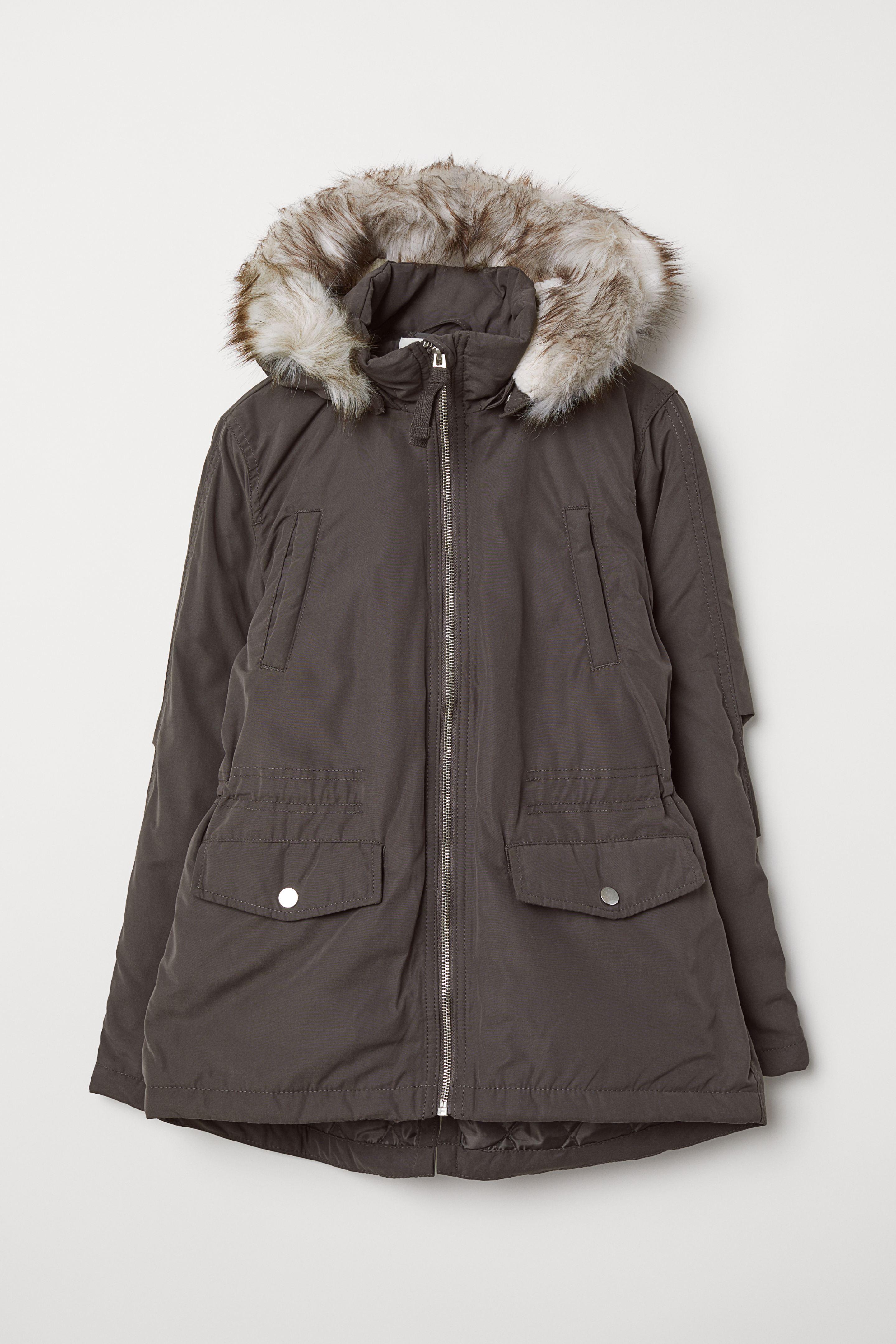 Парка H&M 164 см Темно-серый (62776989)