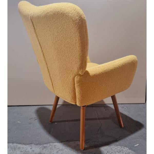 Крісло м'яке Флор тканина букле Жовтий - фото 3 Крісло м'яке Флор тканина букле Жовтий - фото 3