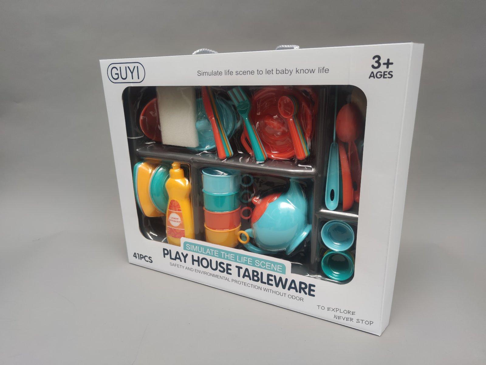 Ігровий набір Guyi Play House Tableware Дитячий сервіз на 4 особи 41 елемент (G_1967107_G-A118) - фото 2 Ігровий набір Guyi Play House Tableware Дитячий сервіз на 4 особи 41 елемент (G_1967107_G-A118) - фото 2