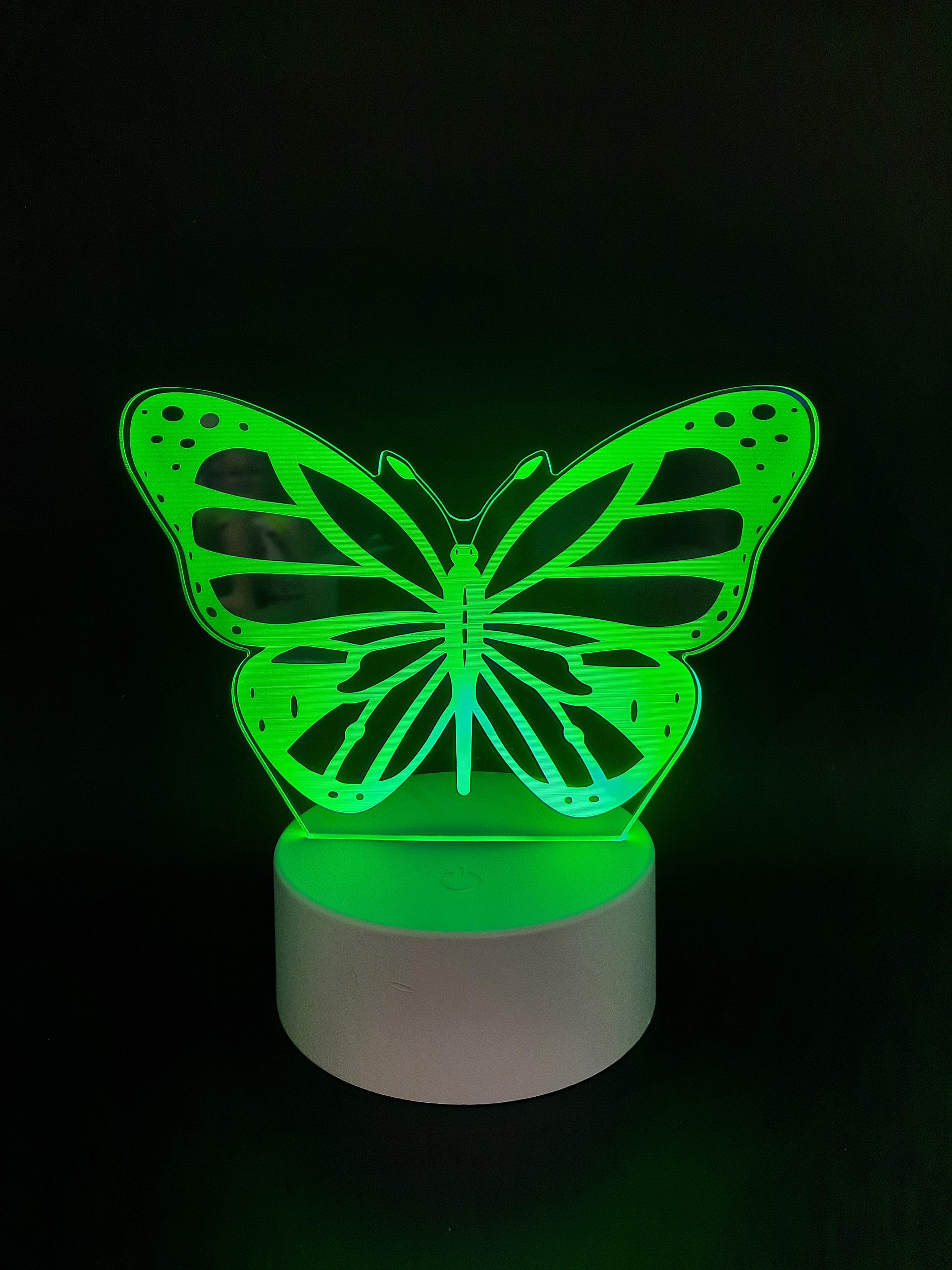 Ночник LED 3D Бабочка 16 цветов