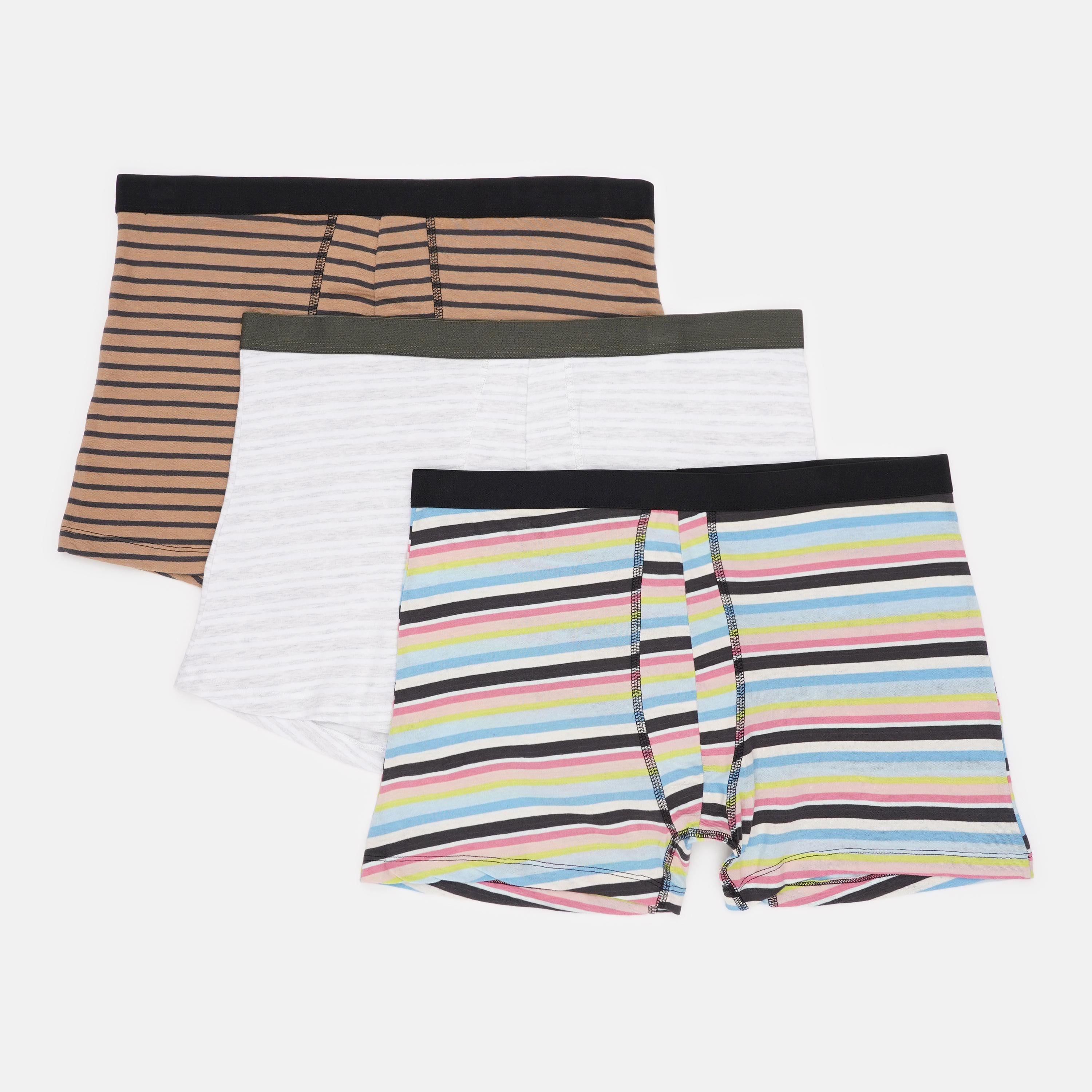 Труси Cupshe Collection Смужка 3 шт. XXL Бежевий/Білий (14380928502)