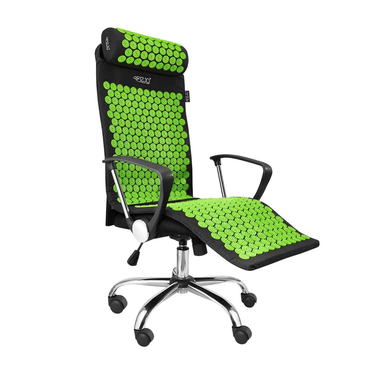 Килимок акупунктурний з валиком 4FIZJO Аплікатор Кузнєцова 128x48 см 4FJ0048 Black/Green - фото 2