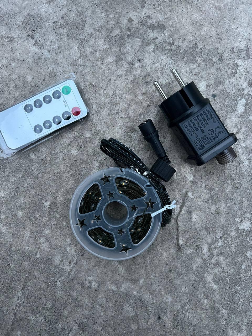 Гирлянда электрическая с пультом 50 м Зеленый (1508061328)