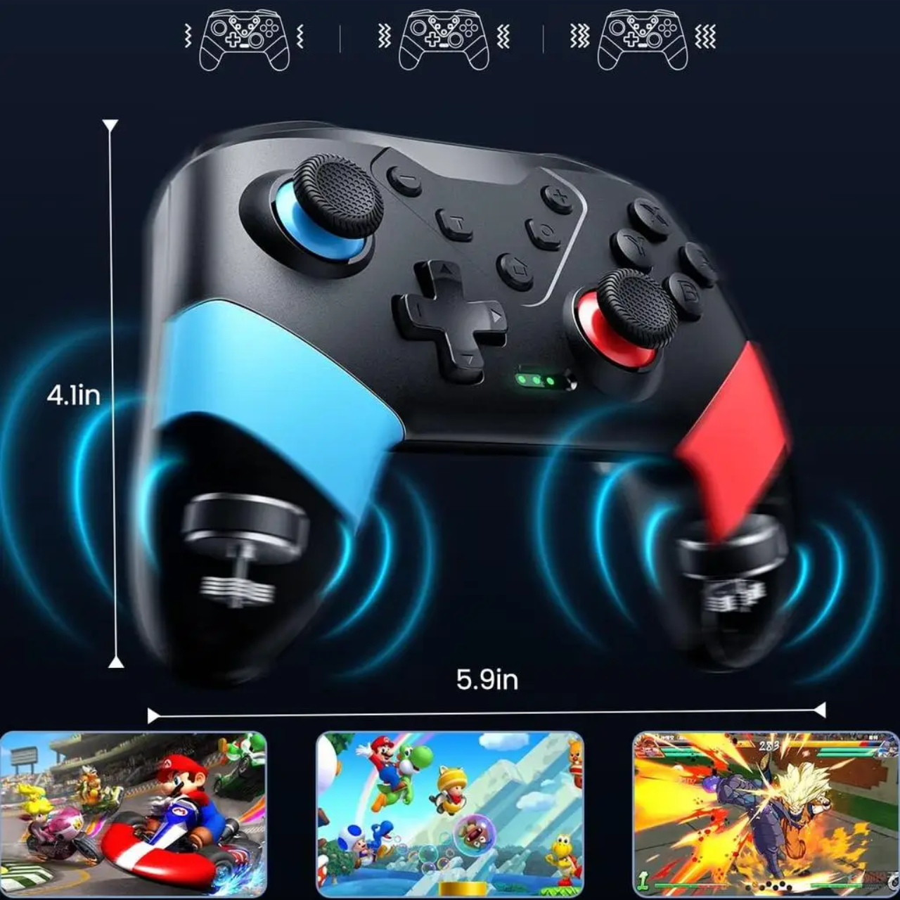 Геймпад бездротовий VOYEE S03 для Nintendo Switch/Lite/OLED з програмованими кнопками та Turbo (71885) - фото 2 Геймпад бездротовий VOYEE S03 для Nintendo Switch/Lite/OLED з програмованими кнопками та Turbo (71885) - фото 2