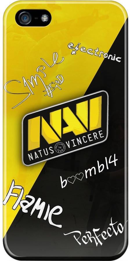 Чехол силиконовый FTS для Apple iPhone 5/5S/SE Natus Vincere Автографы (600822GF34C)