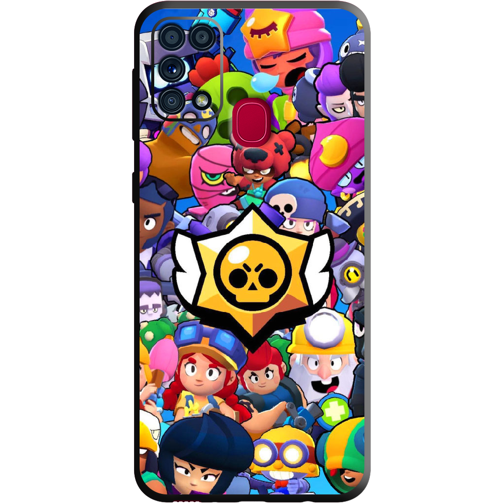 Чехол Boxface Samsung M315 Galaxy M31 Brawl Stars Черный силикон (39091-up2389-39654)