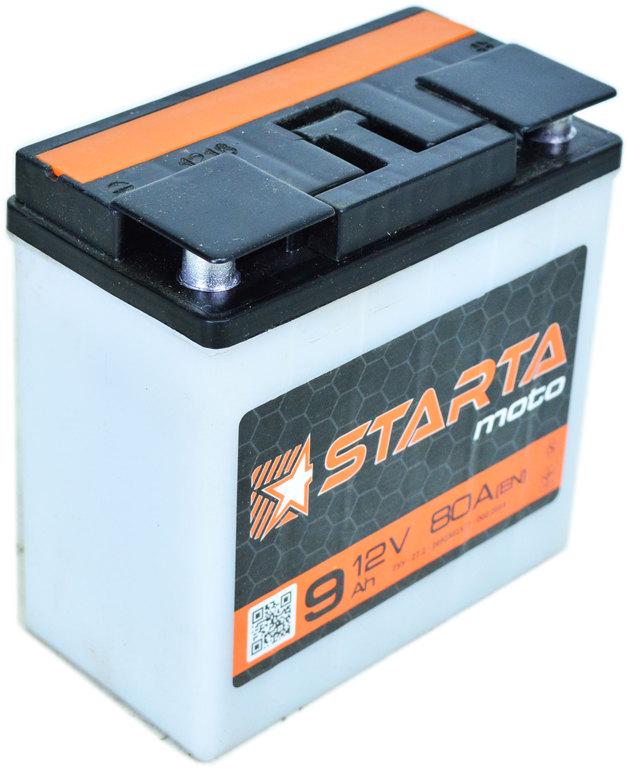 Аккумулятор мото Starta клемма сухозаряженная без электролита 12 v 9 Ah 80 А (000023377) - фото 2