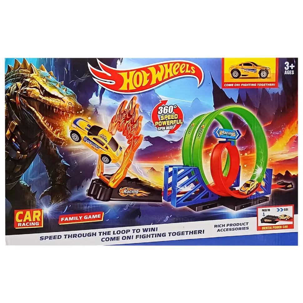 Автотрек Hot Wheels 6611 з машинкою та петлею Різнокольоровий (31369943)