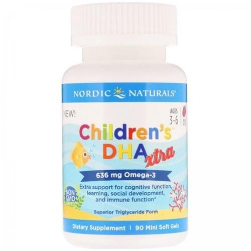 Омега 3 Nordic Naturals Children's DHA Xtra 636 мг 90 Mini Soft Gels Berries