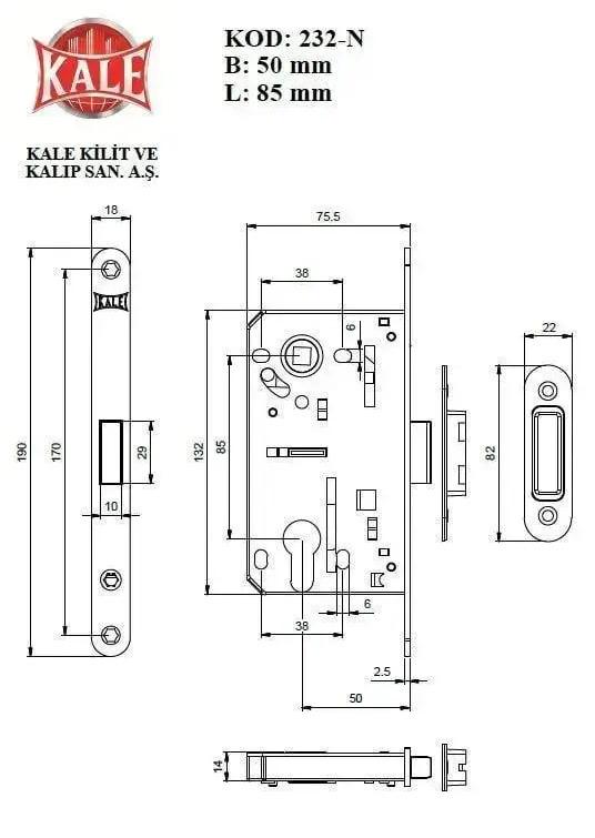Замок 232N межкомнатный цилиндрический бескет 50 мм Никель (1-30207) - фото 2 Замок 232N межкомнатный цилиндрический бескет 50 мм Никель (1-30207) - фото 2