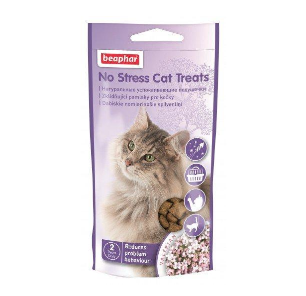 Лакомство для кошек Beaphar No Stress Cat Treats мясные подушечки от снятия стресса 35 г (1134856169)