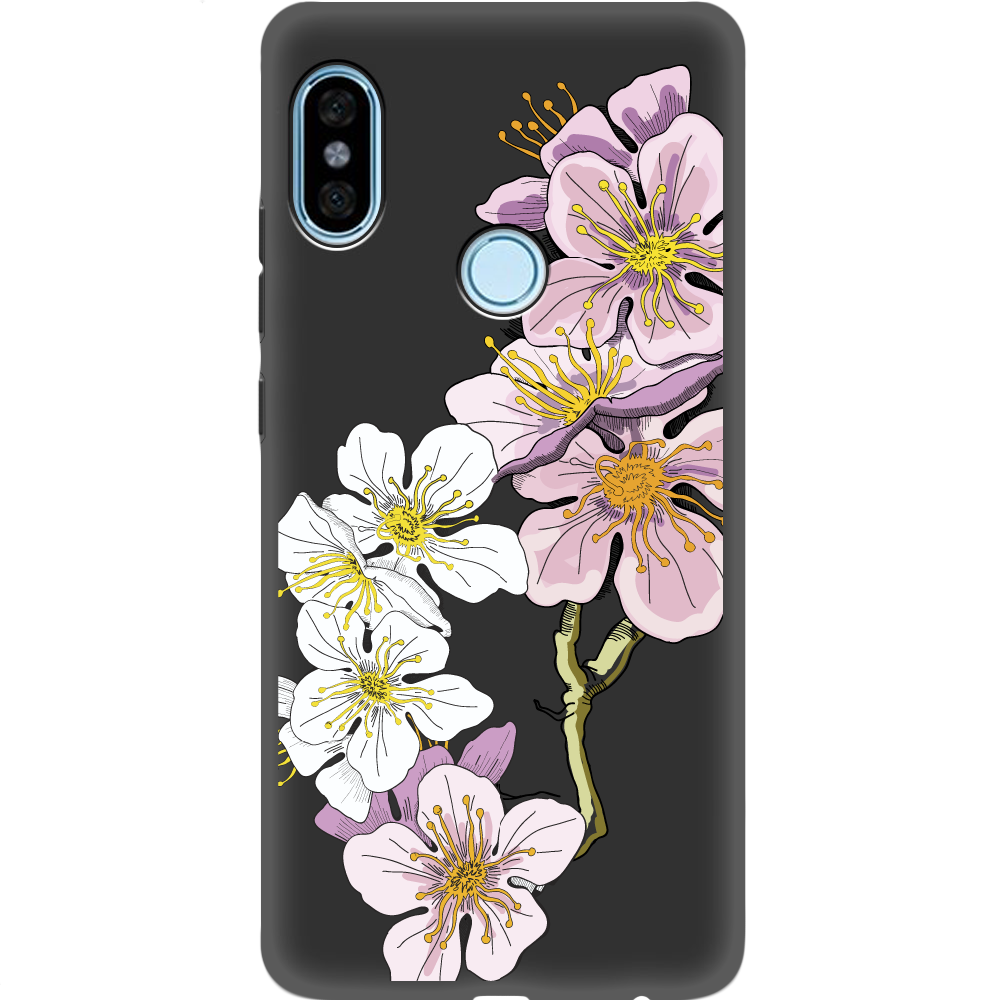 Чехол BoxFace Xiaomi Redmi Note 5 / Note 5 Pro Cherry Blossom Черный силикон (32971-cc4-34771)