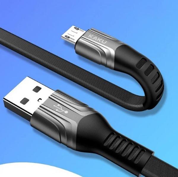 Плоский кабель Kaku KSC-278 USB-Micro USB 1.2 м Black (1249989997) - фото 2