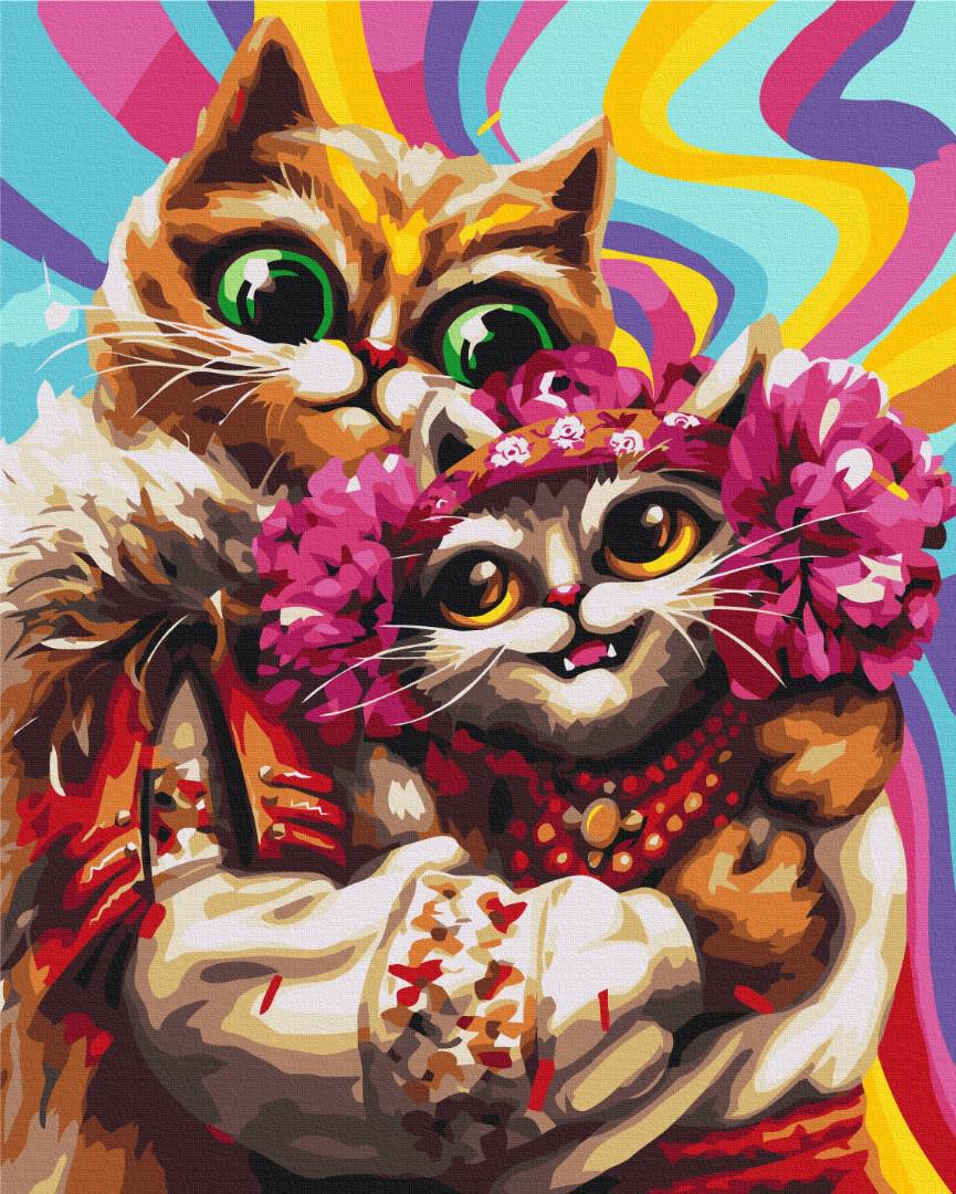 Картина по номерам Brushme Февральские котики 40x50 см (PBS53466)