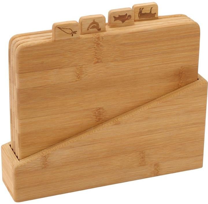 Набор досок Bergner Nature 25х22х1 см бамбуковые на подставке (BG-4940-MM)