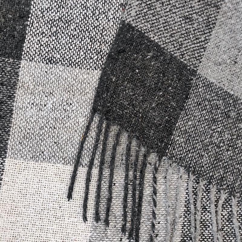 Плед вовняний Vladi Палермо 140х200 см П8 Білий/Димчастий/Світло-антрацитовий (4370) - фото 2