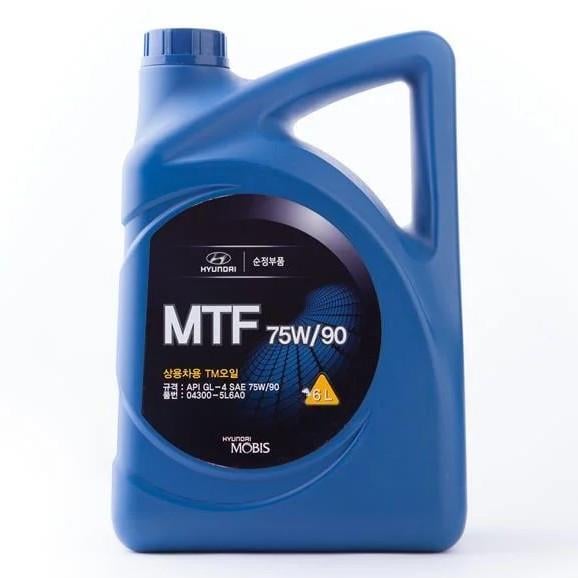 Трансмісійна олива Mobis для Hyundai/Kia Gear Oil 75W-90 GL-4 6 л (043005L6A0)