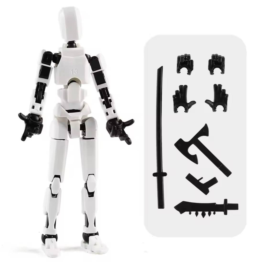 Конструктор робот Dummy 13 рухома фігурка зі зброєю Чорно-білий (1164)