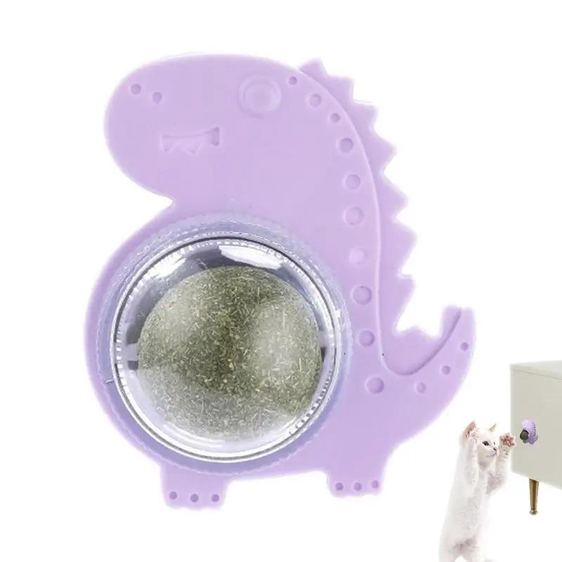 Іграшка для котів Динозавр м'ята обертаючий Фіолетовий (16bb5c63) - фото 2 Іграшка для котів Динозавр м'ята обертаючий Фіолетовий (16bb5c63) - фото 2