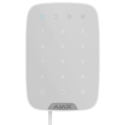 Клавиатура проводная сенсорная Ajax Superior Keypad Fibra до 2000 м защита от подбора кода Белый (4a122db9)