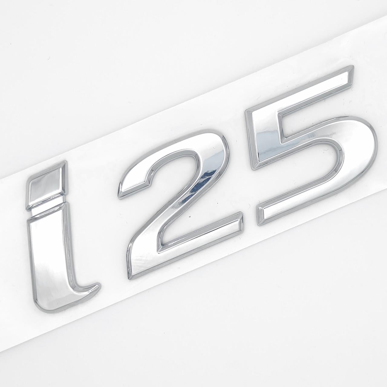 Эмблема надпись i25 Hyundai ABS 9х3,9 см Хром глянцевый (3035751143)