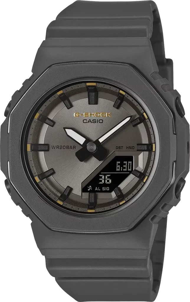 Наручные часы женские Casio G-Shock GMA-P2126W-8AER ударопрочные с водозащитой 200 м и серым циферблатом