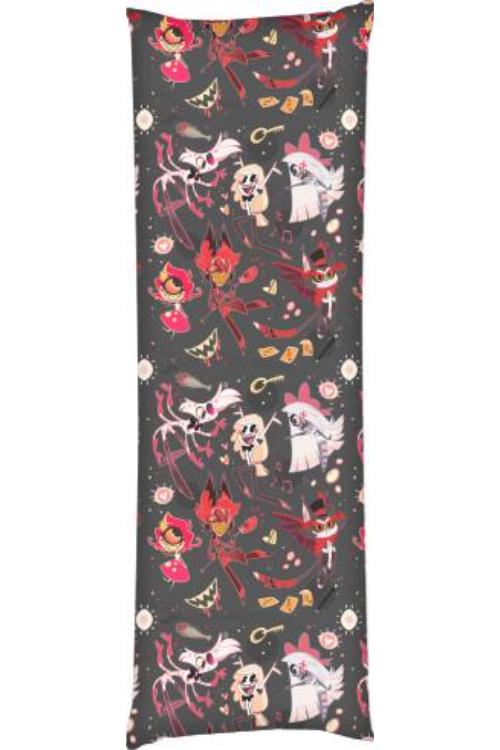 Подушка дакімакура Hazbin Hotel Pattern 50x150 см (13529832)