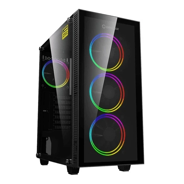 Корпус GameMax Draco XD, черный, без БП, Mid Tower, для ATX / Micro ATX / Mini ITX, 1xUSB 2.0, 1xUSB 3.0, 4x120 мм ARGB Fan,