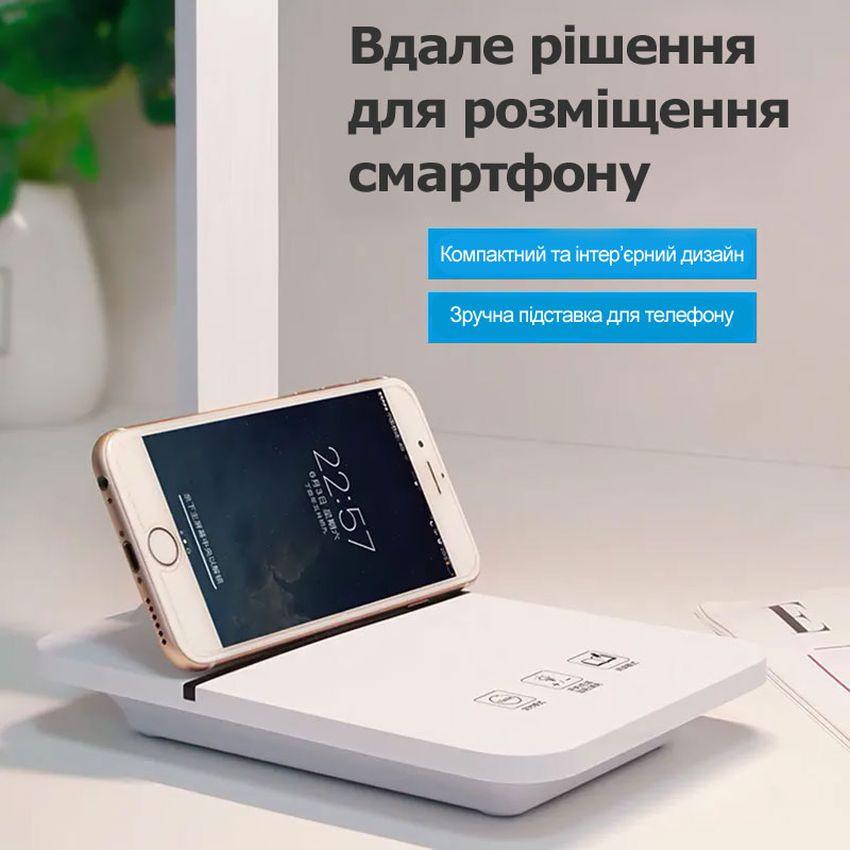 Светильник настольный со встроенной аккумуляторной батареей 3 режима свечения/настройка яркости/функция автоотключения 9W - фото 2