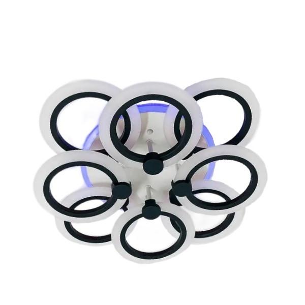 Люстра светодиодная с подсветкой и димером 110 W (A8022/4+4BK LED 3color dimmer)