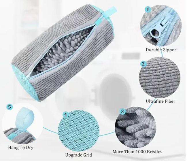 Чехол для стирки обуви с защитными вставками с вешалкой для сушки (1811) - фото 2 Чехол для стирки обуви с защитными вставками с вешалкой для сушки (1811) - фото 2