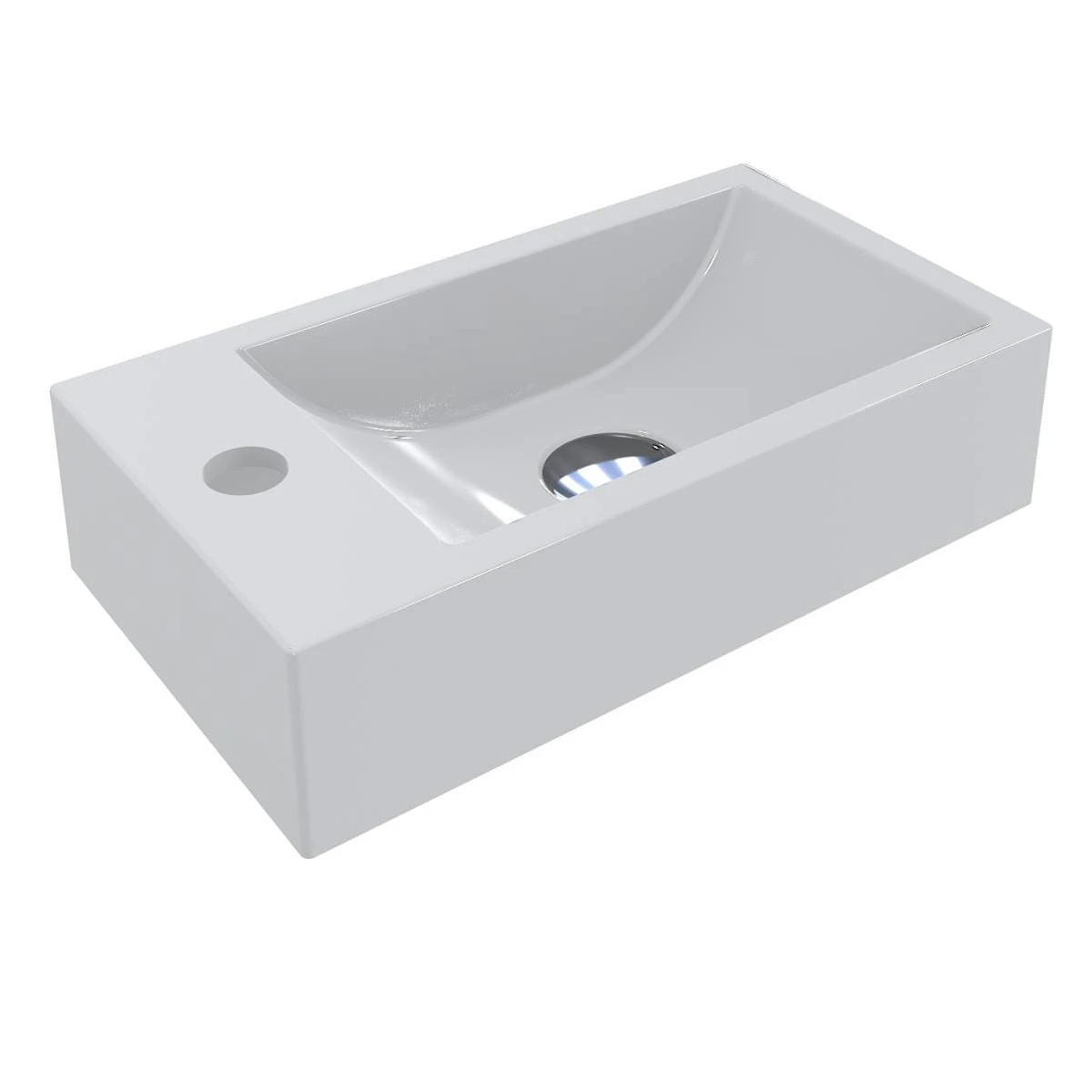 Умывальник накладной Miraggio Faro прямоугольный 410x230 мм Белый (MG-0000191)