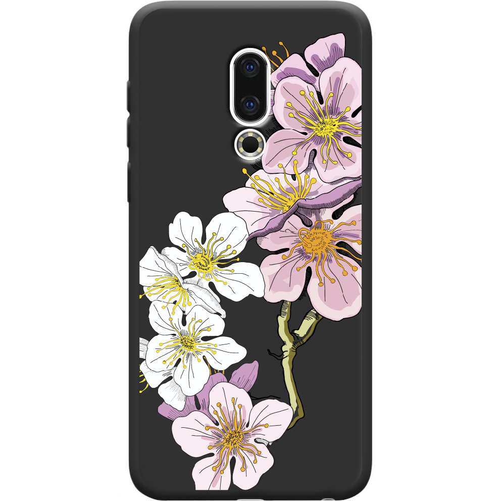 Чохол BoxFace Meizu 16 TH Cherry Blossom Чорний силікон (35817-cc4-36103)