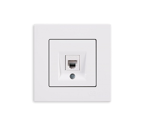Розетка телефонна RJ11 cat 3 Gunsan Eqona 1401100100120 Білий Розетка телефонна RJ11 cat 3 Gunsan Eqona 1401100100120 Білий