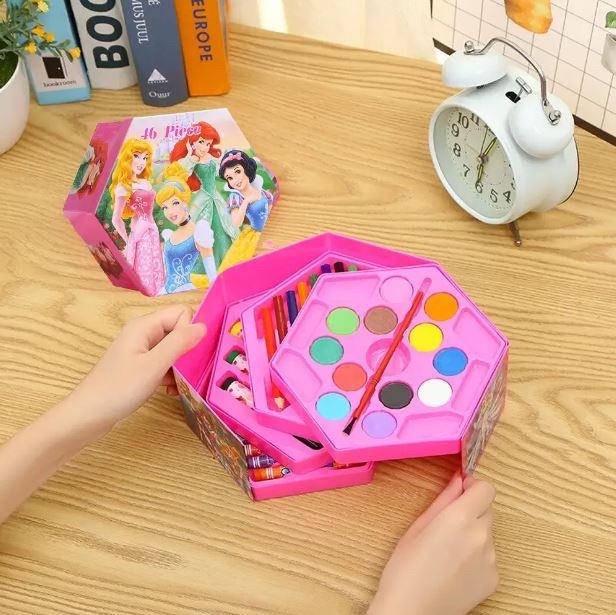 Набор для рисования и творчества детский 46 предметов 4 яруса карандаши/фломастеры/краски/восковые карандаши - фото 2 Набор для рисования и творчества детский 46 предметов 4 яруса карандаши/фломастеры/краски/восковые карандаши - фото 2