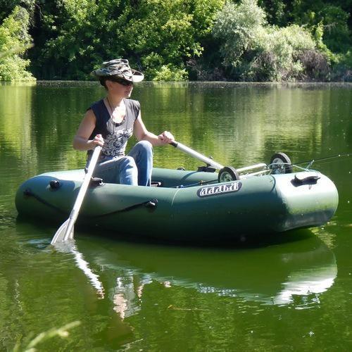 Надувная лодка Ладья ЛТ-220Д ПВХ 2-х местная/гребная/без днища - фото 8