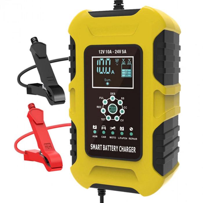 ᐉ Зарядное устройство импульсное Foxsur 12V 10A/24V 5A десульфатор ...