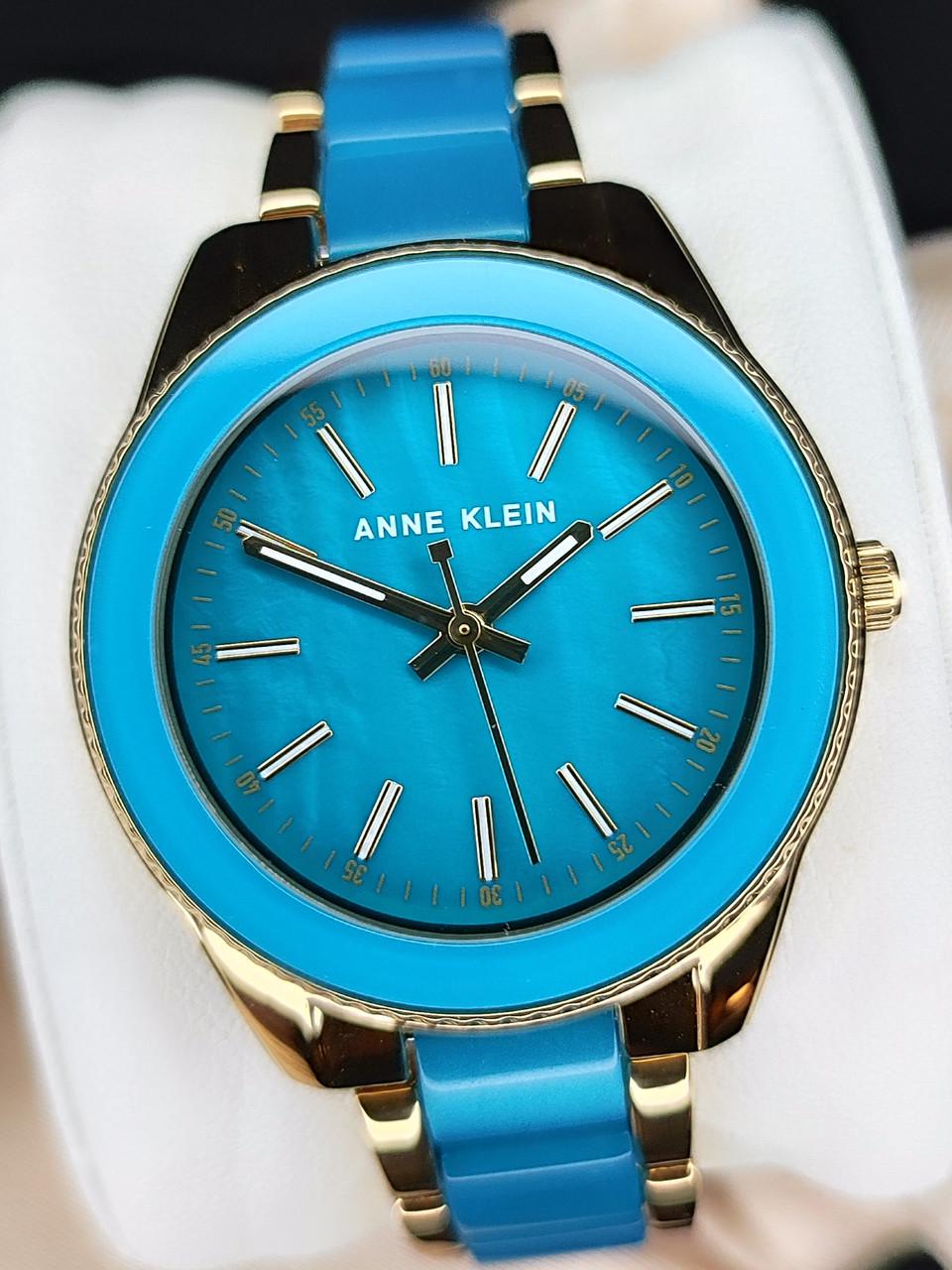 Наручные часы женские Anne Klein AK/3214TEGB с золотистым циферблатом и стальным браслетом