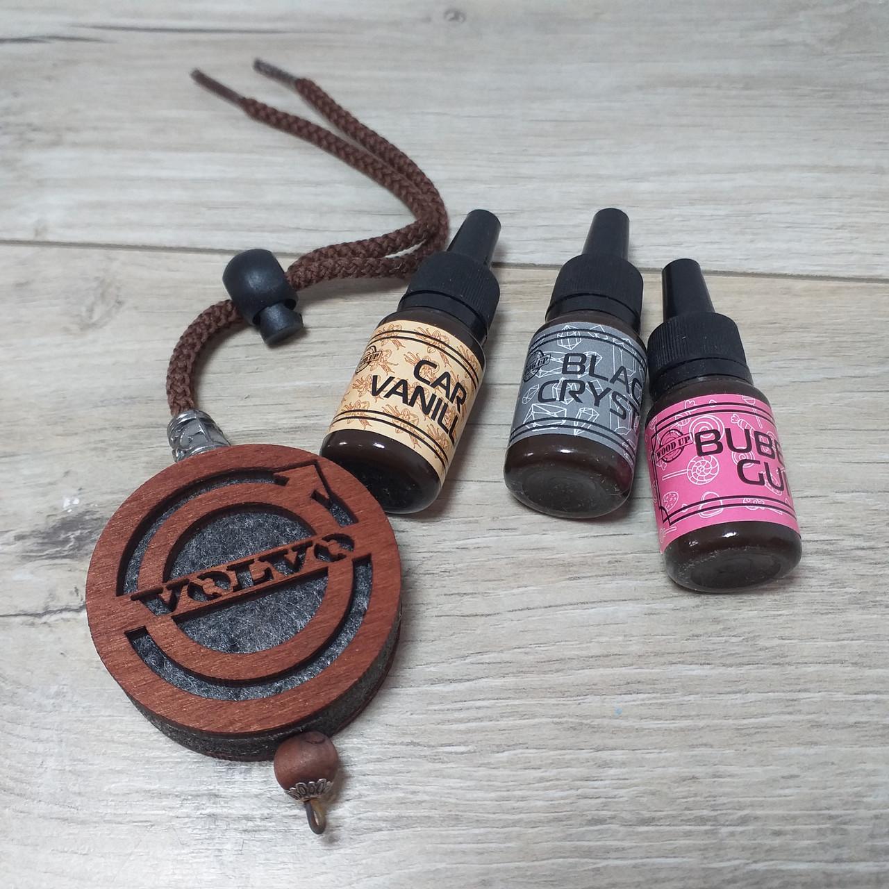 Ароматизатор в авто из дерева и войлока с логотипом Volvo 3 аромата (KG-12055)