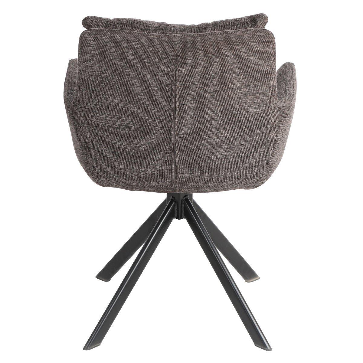 Стул кухонный Intarsio HUNTER ткань оборот 180° Черный/Коричневый (HUNTERBR) - фото 5