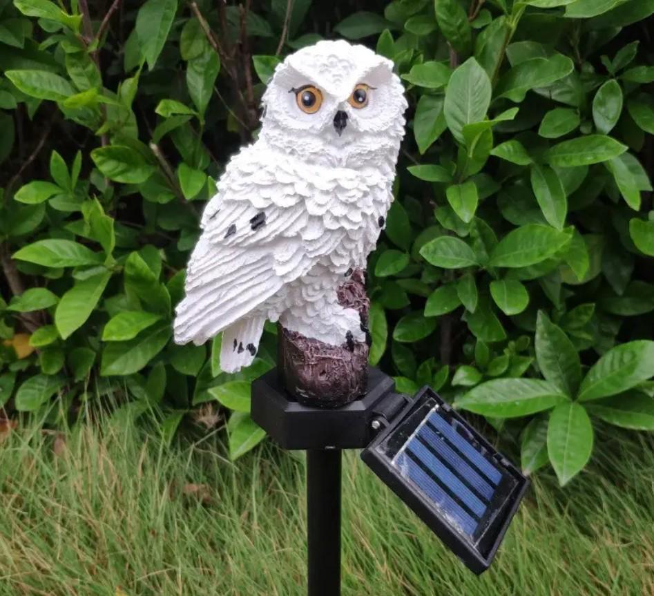 Светильник на солнечной батарее садовый Сова Теплый белый (MX-00009016) - фото 3