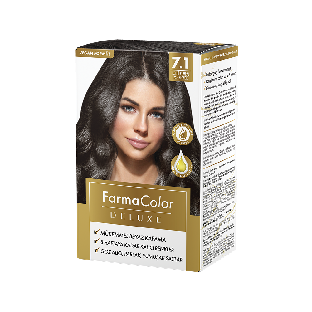 Крем-фарба для волосся Farma Color Deluxe 7.1 Каштаново-коричневий (9000363)