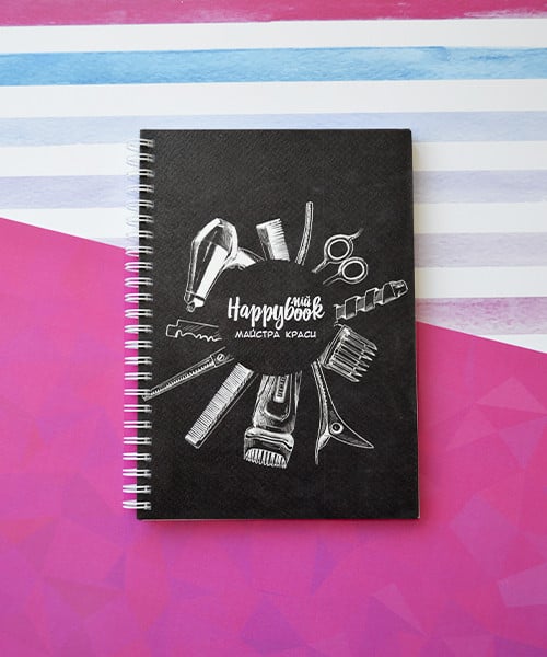 Блокнот Happybook мастера красоты Черный