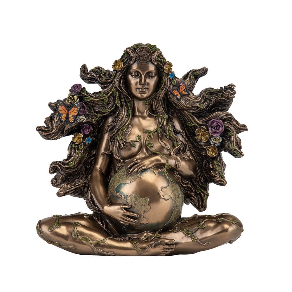 Статуетка декоративна Мати Земля Богиня Гайя з полістоуну 17 см Бронзовий (100-81-77979A4)