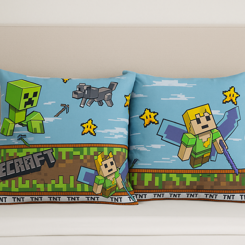 Наволочка Майнкрафт без голд люкс 50х50 см (G-26103)
